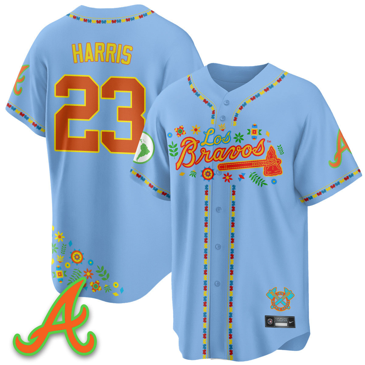 Men's Atlanta Braves 2025 "Los Bravos" Jersey - All Stitched