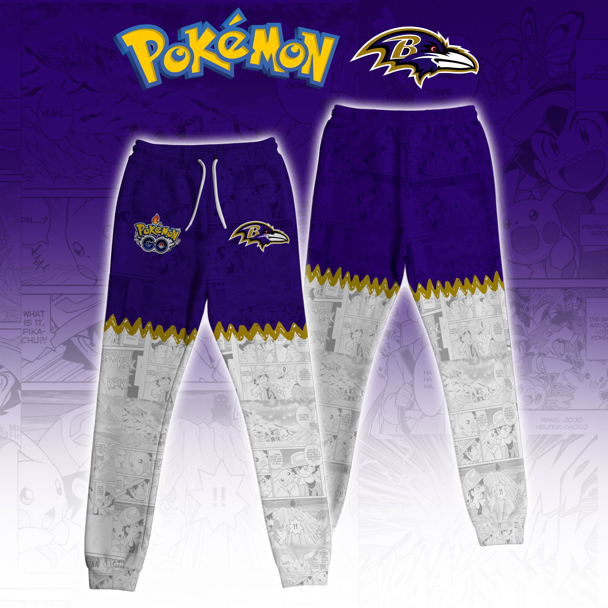 .BAL Ravens Special Pokemon Limited Edition Hoodie