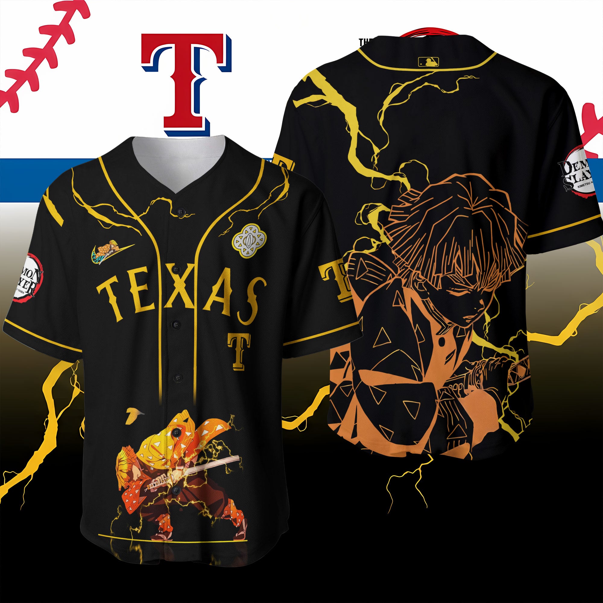 Texas Rangers _ Limited Edition Demon Slayer Jersey 2025