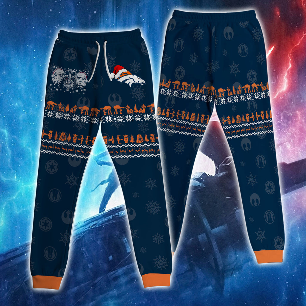 Unisex Broncos Merry Christmas The Force Edition Hoodie