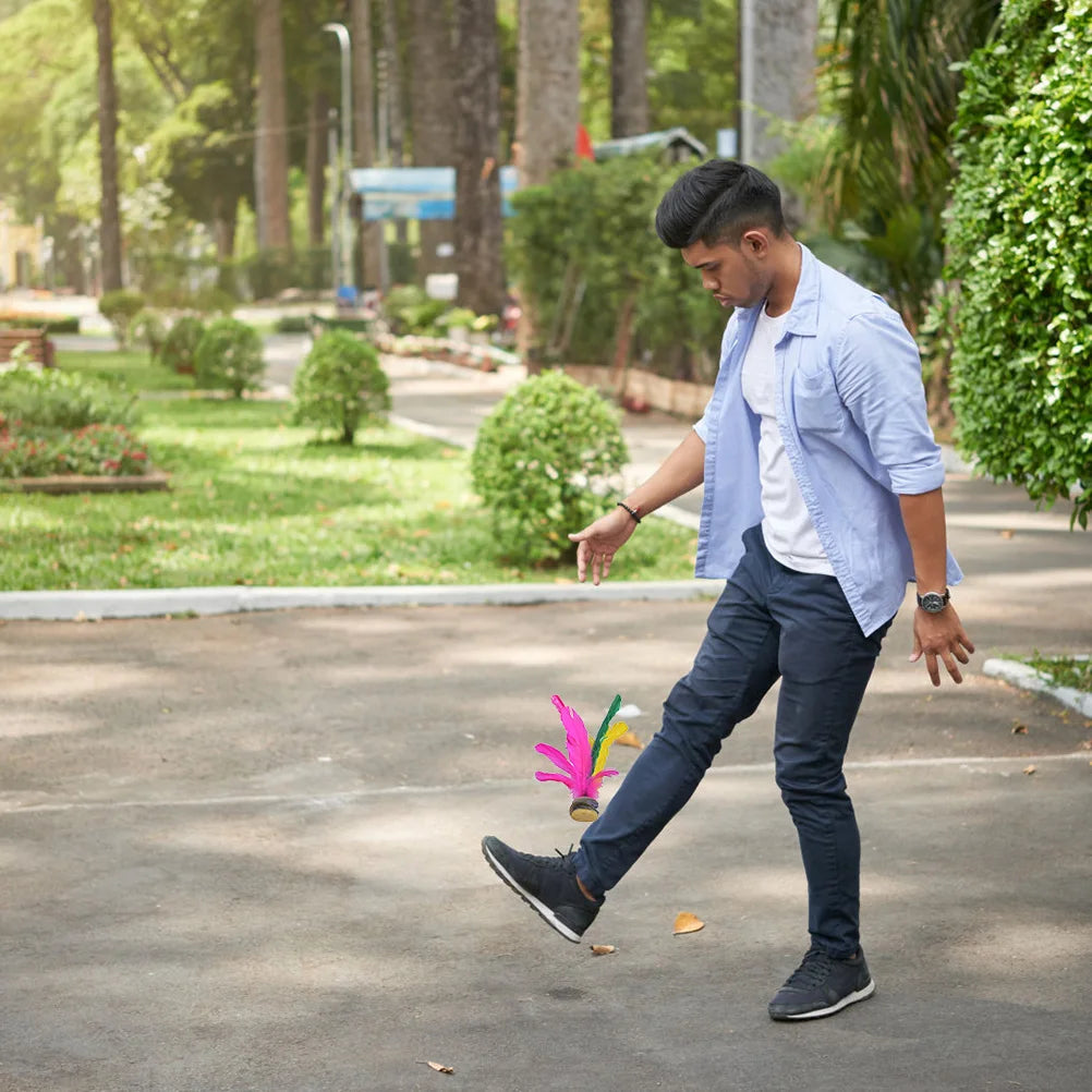 6pcs Traditional Kick Shuttlecocks – Chinese Jianzi Sports Toys for Kids and Children’s Outdoor Play