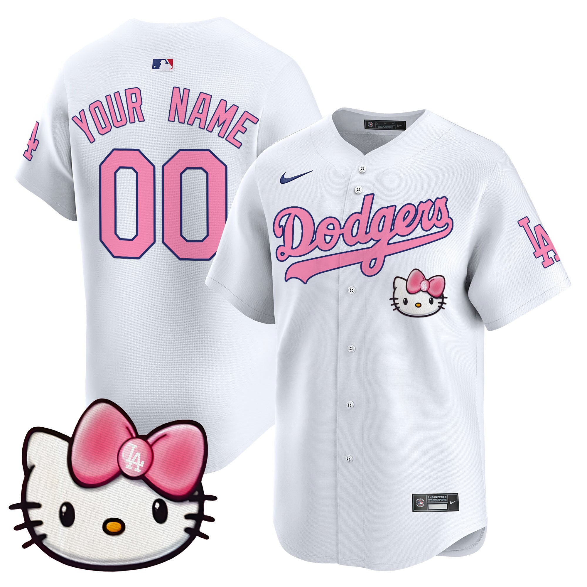 Dodgers 2025 Hello Kitty Vapor Premier Limited Custom Jersey – All Stitched