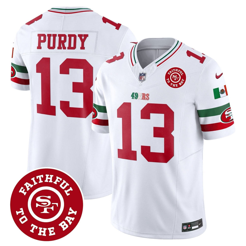 49ers Mexico Faithful To The Bay Patch Vapor Jersey - All Stitched