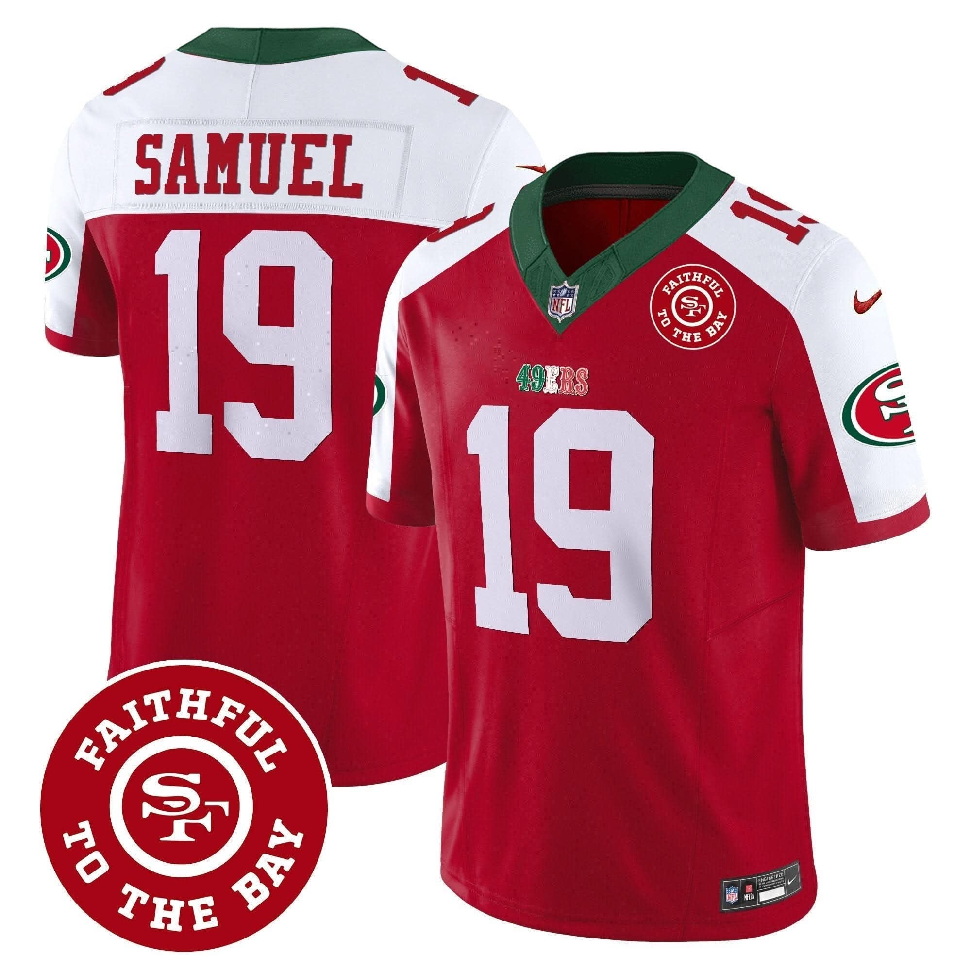 49ers Mexico Faithful To The Bay Patch Vapor Jersey - All Stitched