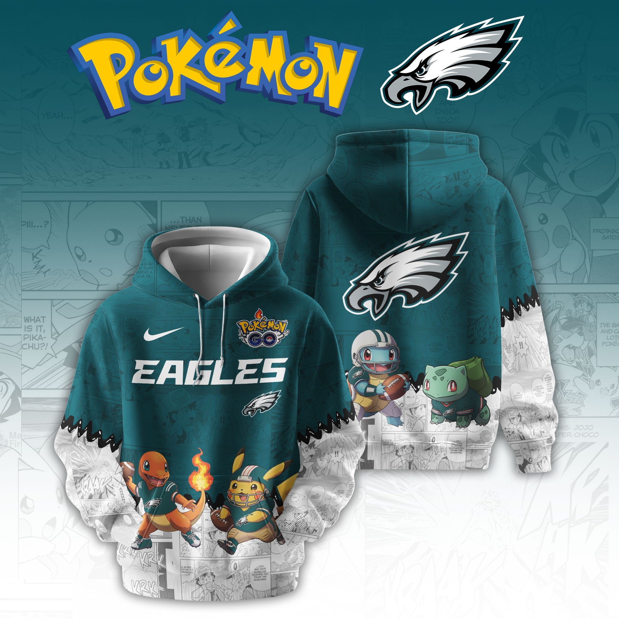.PHI Eagles Special Pokemon Limited Edition Hoodie