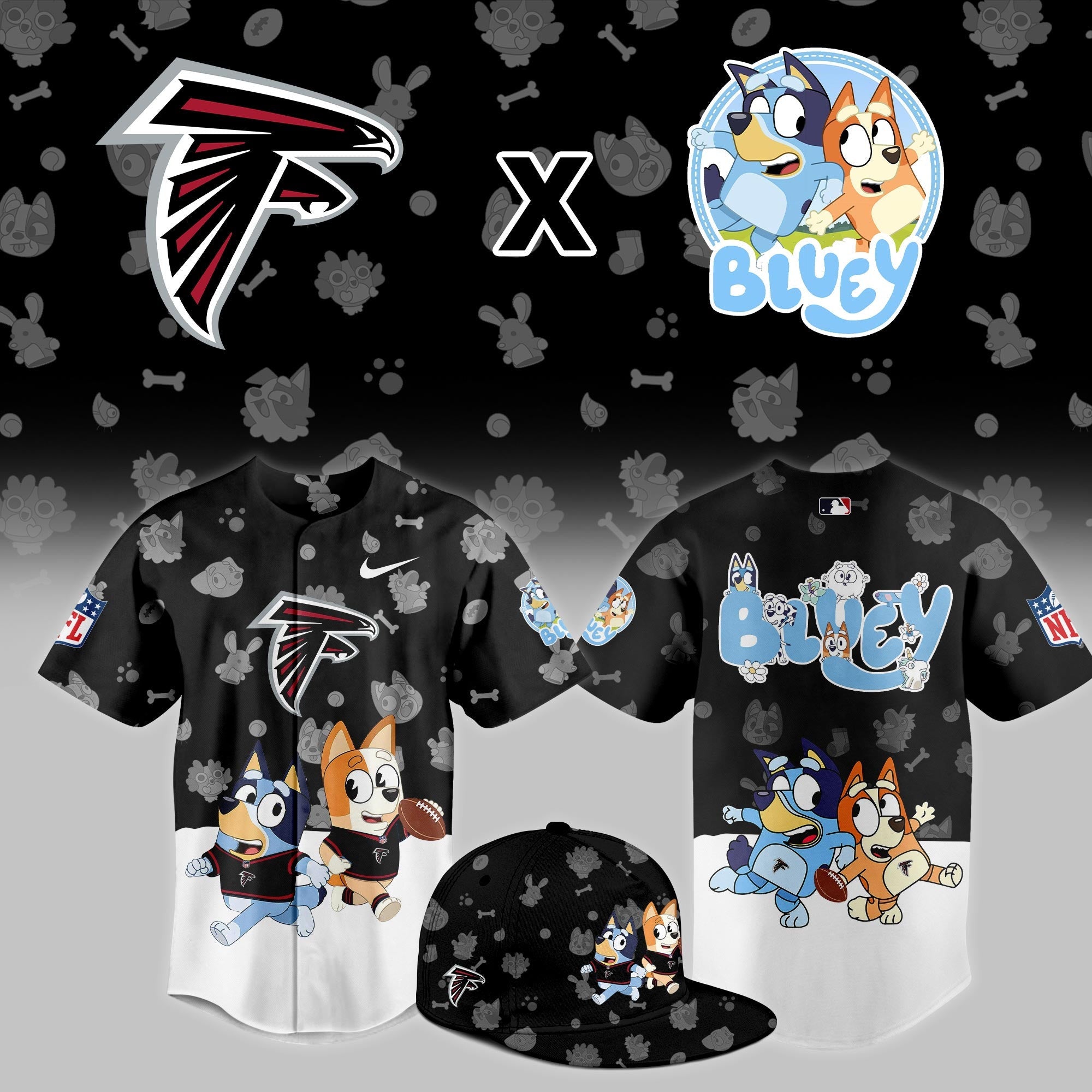 A.Falcons x Bluey Night Limited Jersey